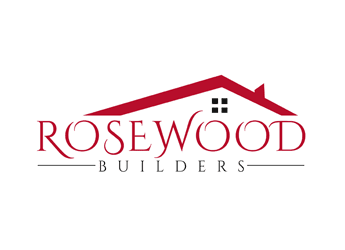 builder logo with house with roof windows outline
