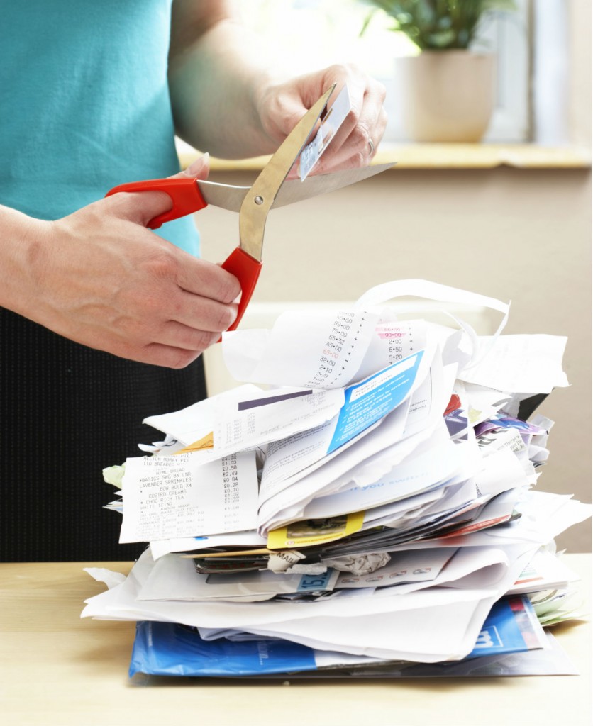 Have a filing system for your papers if you need to keep receipts or bills.