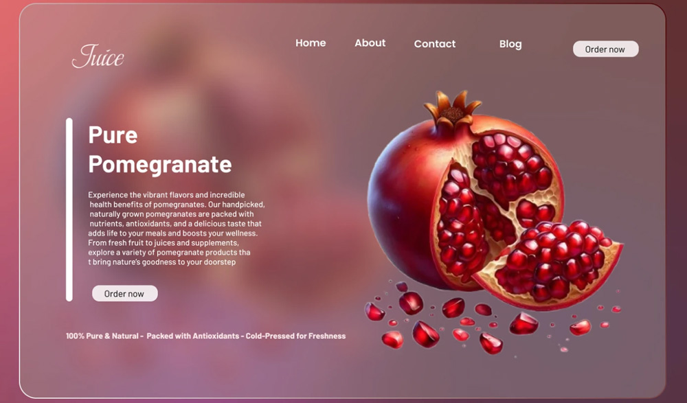 Pomegranate UI Web Banner Design
