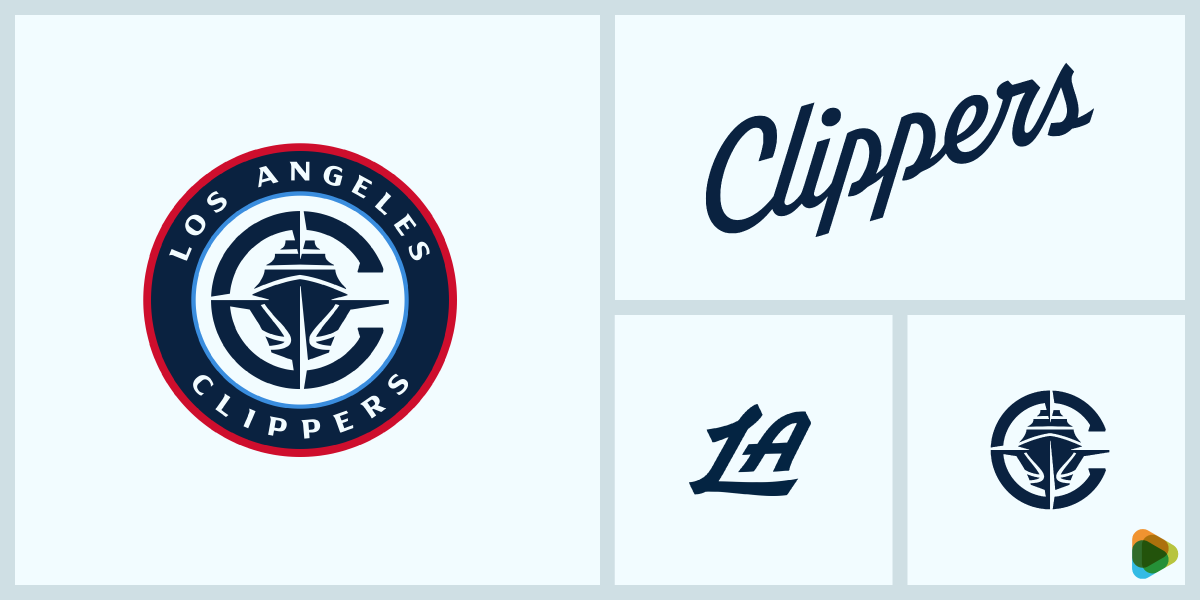 Los Angeles Clippers logo design variations Los Angeles Clippers logo variations and branding styles