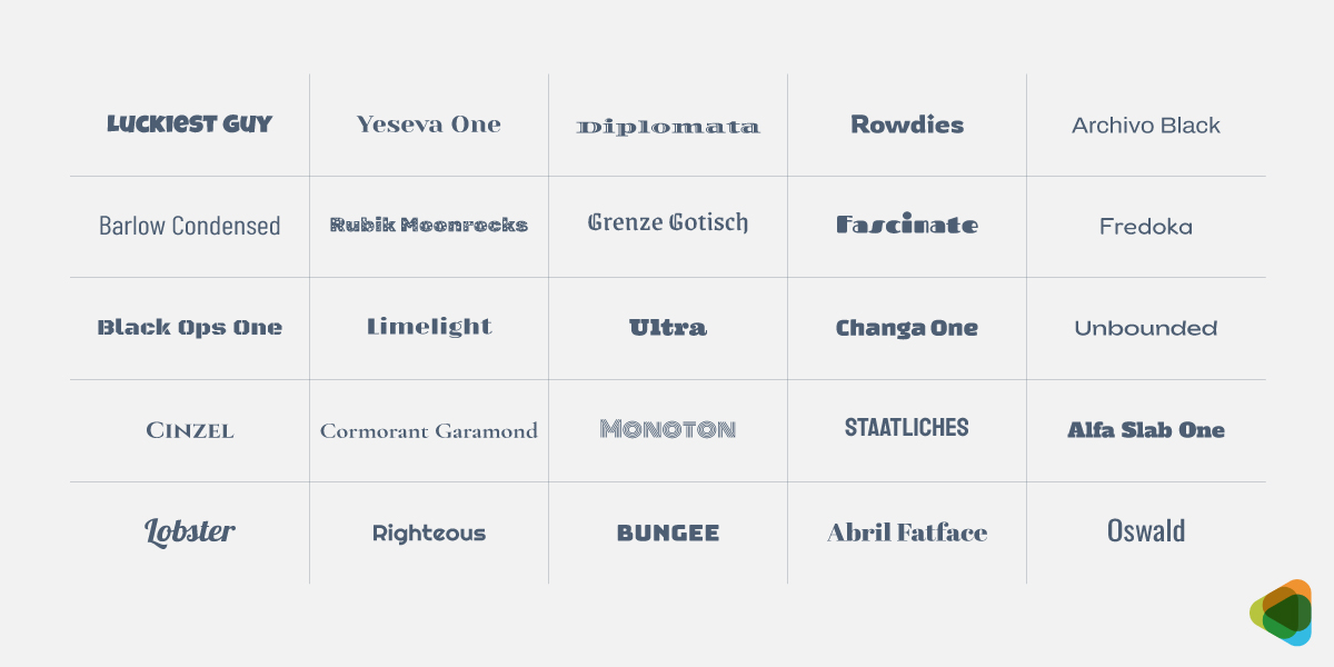 Display Fonts
