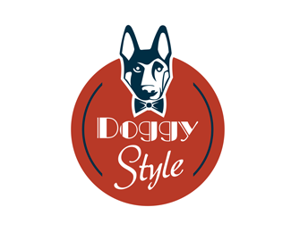 Doggy Style Logo red custom logo