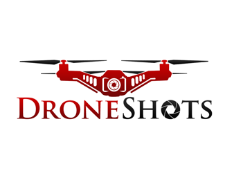 Drone Shots Logo red custom logo