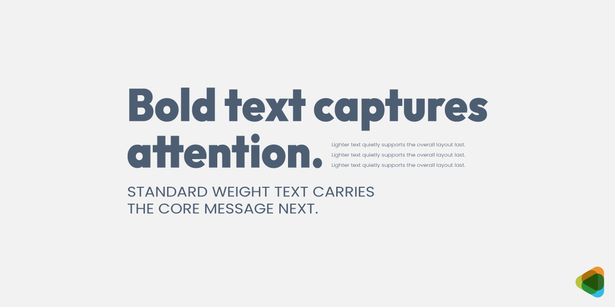 Font weight hierarchy