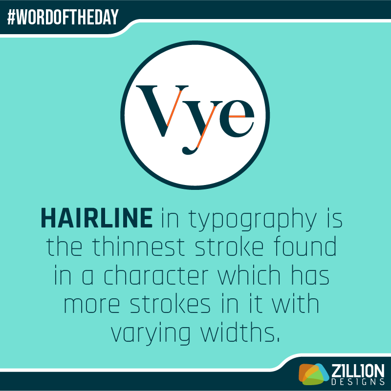 Graphic Design Term - Hairline Graphic Design Term - Hairline