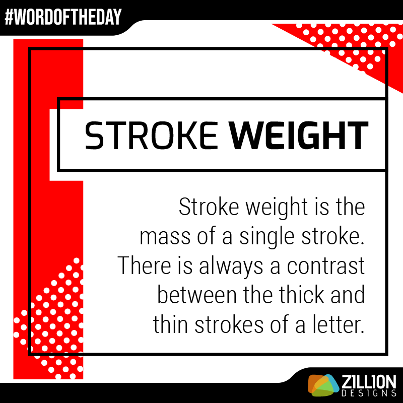 Graphic Design Term - Stroke Weight Graphic Design Term - Stroke Weight
