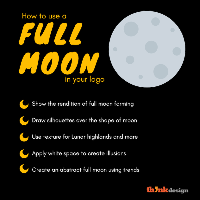 How To Use Full Moon In Logo