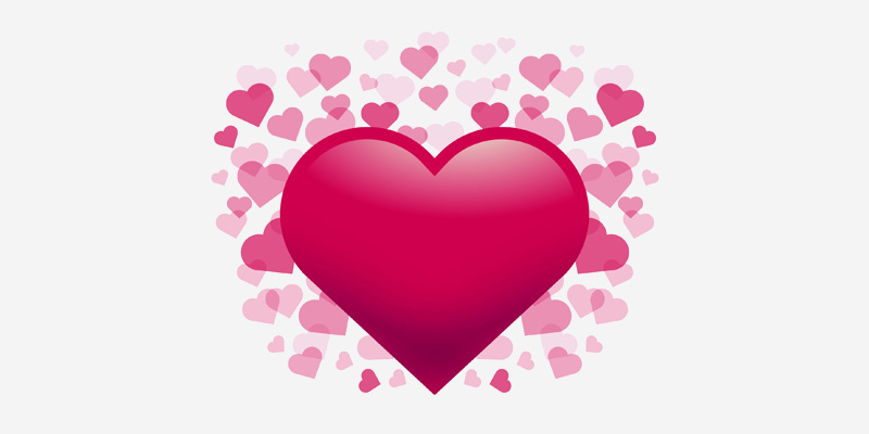 Shiny Heart In Valentines Designs