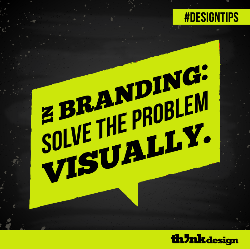 In Branding: Solve The Problem Visually
