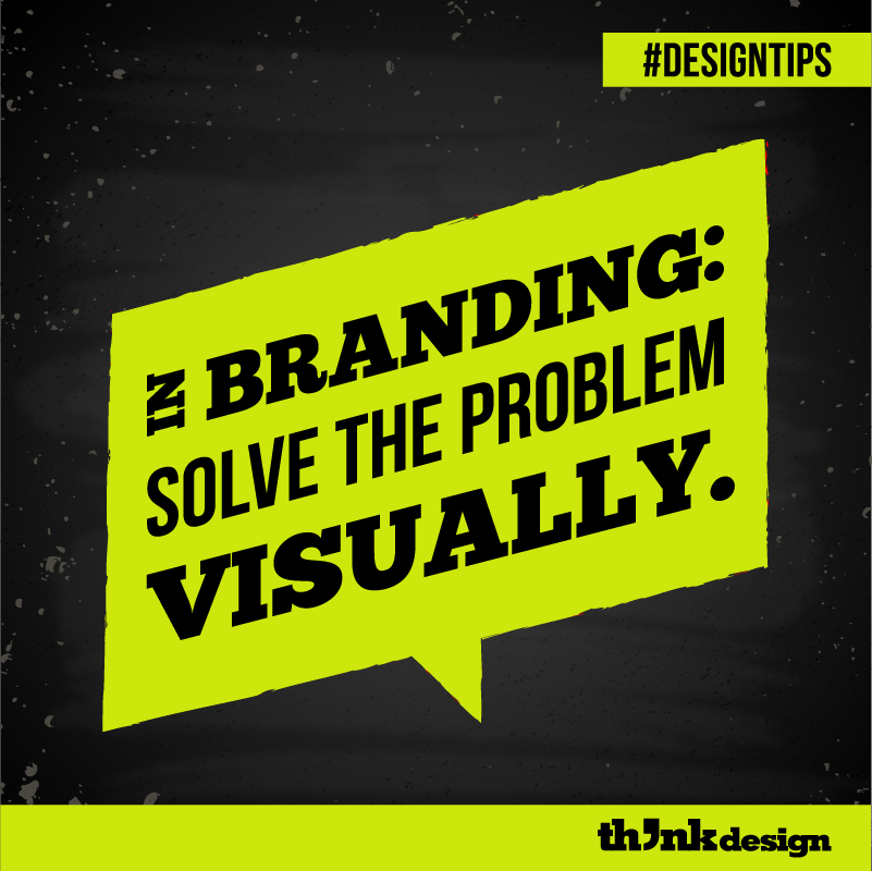 In Branding: Solve The Problem Visually In Branding: Solve The Problem Visually