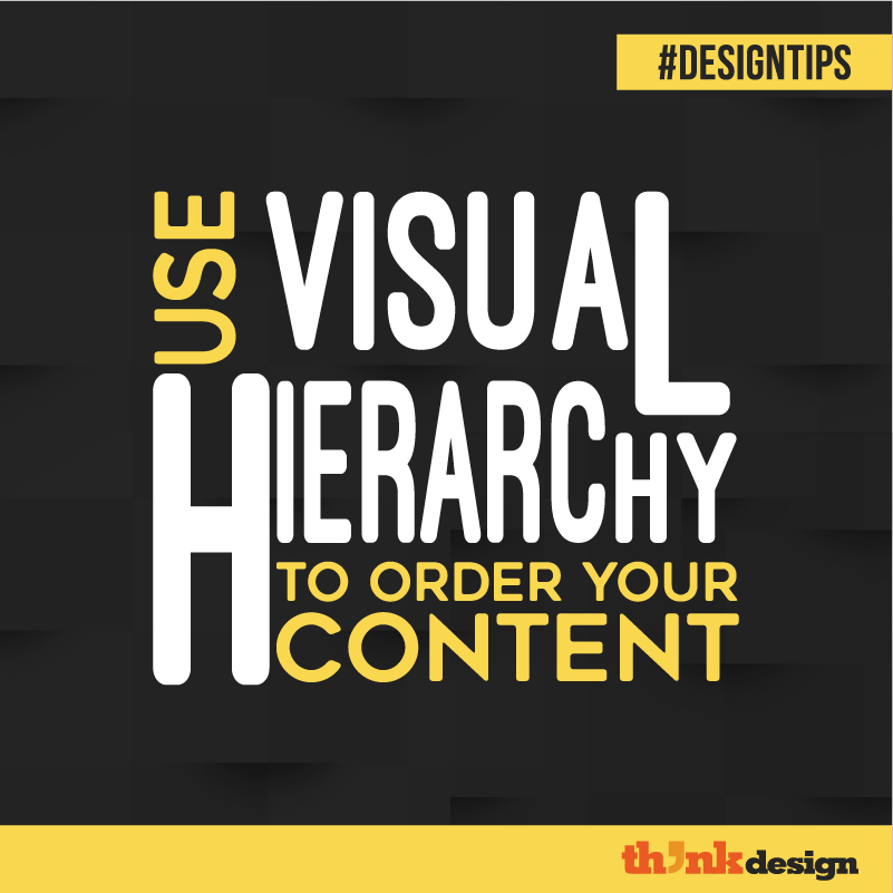 Use Visual Hierarchy To Order Your Content Use Visual Hierarchy To Order Your Content