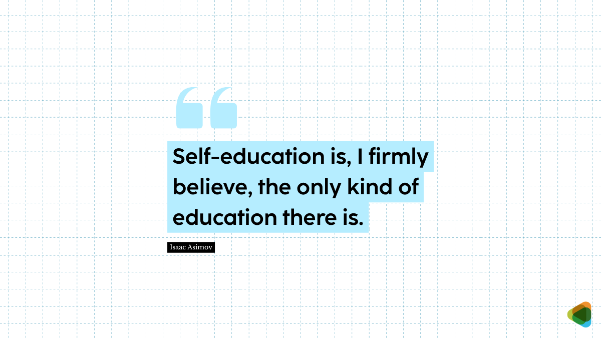 Isaac Asimov's quote on self-education