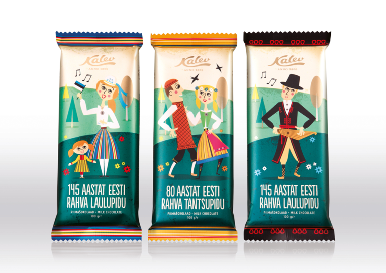 Kalev Chocolate bar designs