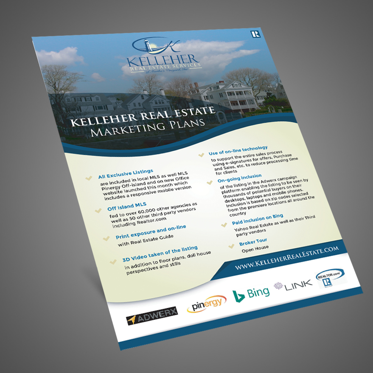 Kelleher Real Estate's marketing flyer