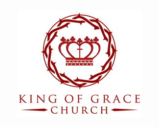King of Grace Church Logo red custom logo