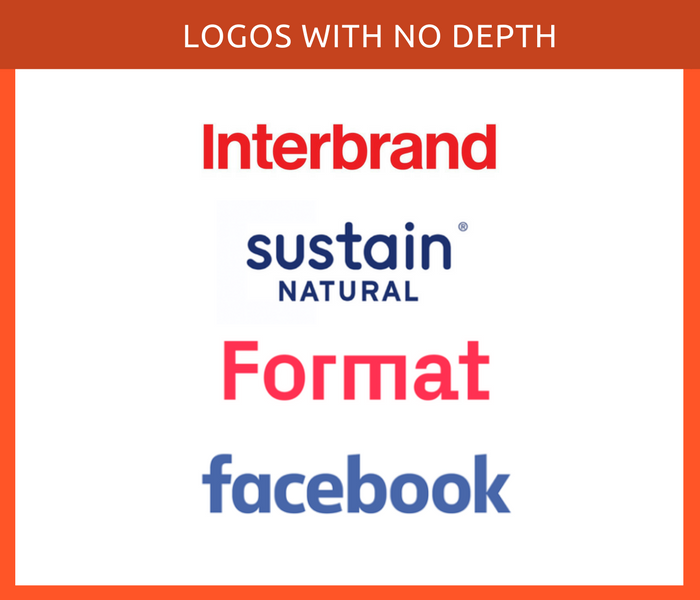Logos with no depth