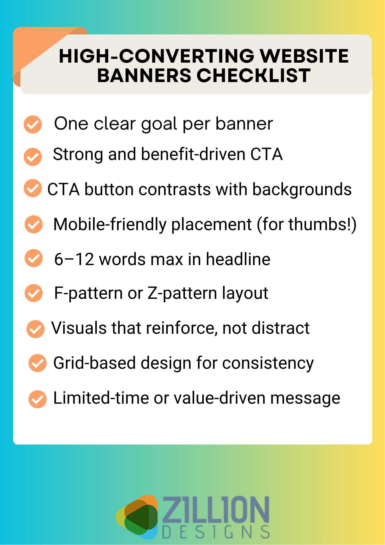 High-Converting Website Banners Checklist
