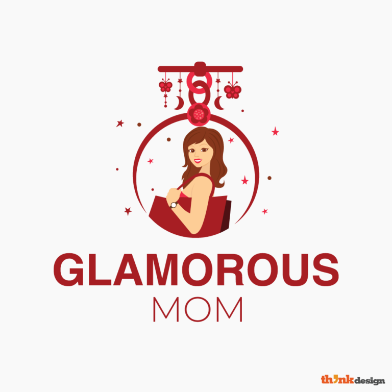 Mothers Day Symbolic Logos Glamorous Mom