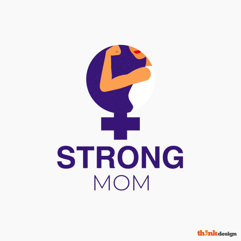 Mothers Day Symbolic Logos Strong Mom