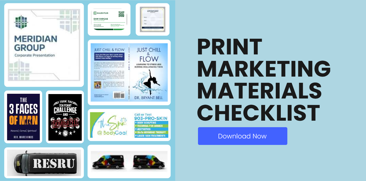 Print Marketing Materials Checklist