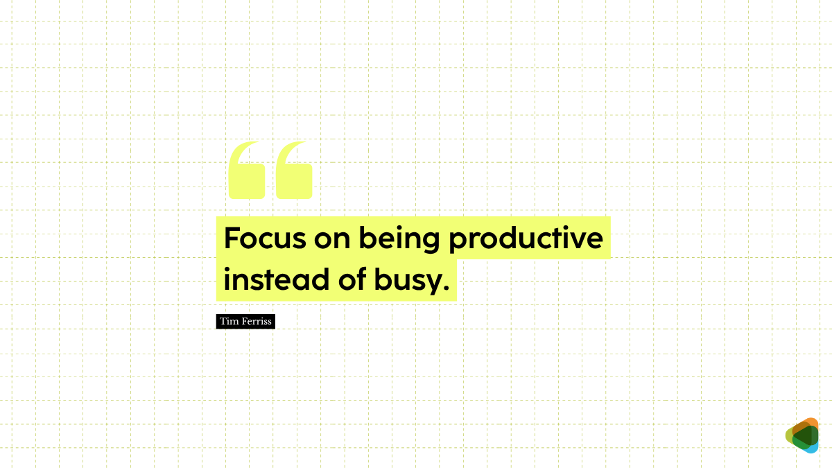 Quote by Tim Ferriss on productivity