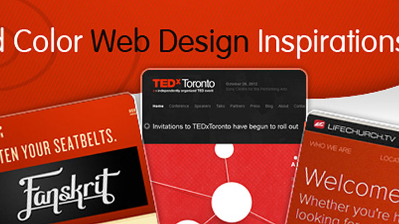 virksomhed forudsigelse Og Color Inspirations: Red Web Designs
