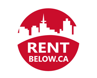 Rent Below Logo red custom logo