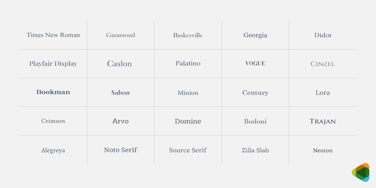 Serif Fonts