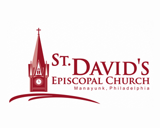 St.David's Episcopal Church logo red custom logo