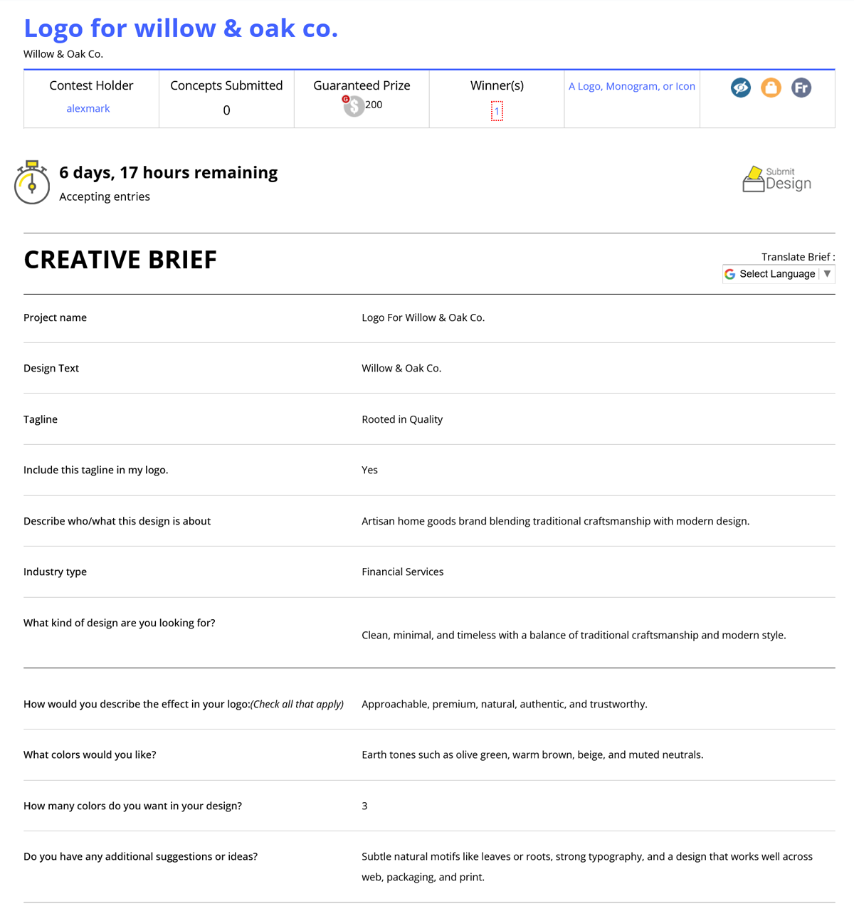 Step 2 — Understand the Contest and Creative Brief Step 2 — Understand the Contest and Creative Brief