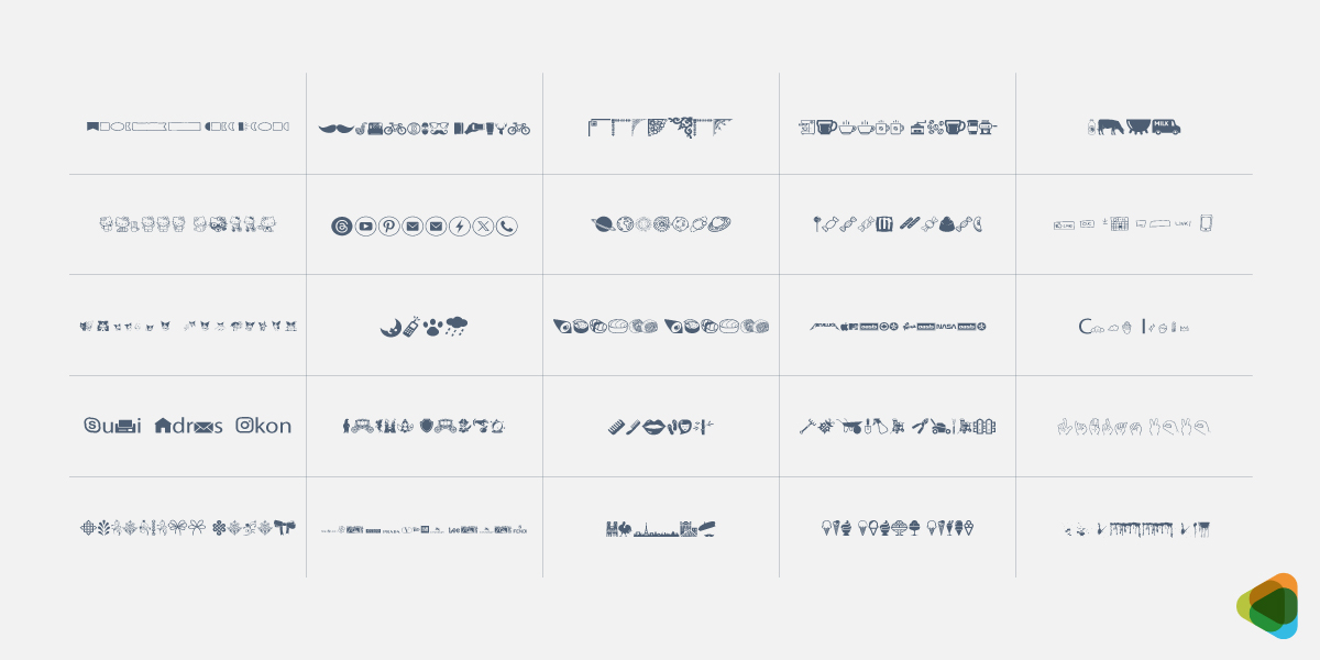 v Symbol / Dingbat Fonts