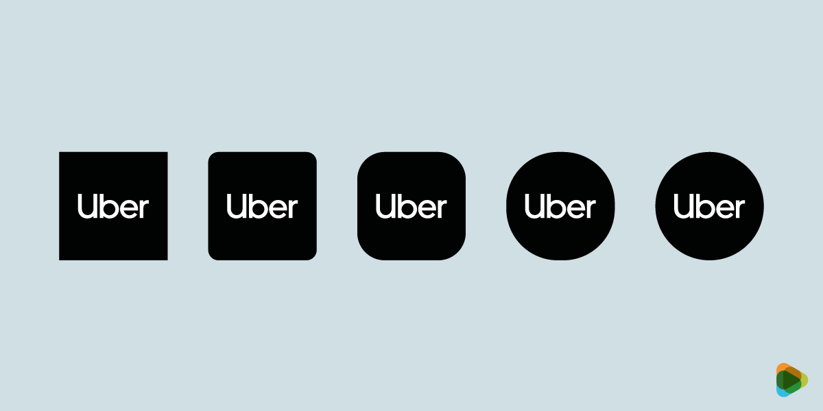 Evolution of Uber App Logo Icons Different Uber logo styles and icon variations