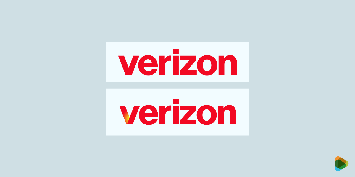 Verizon Logo Variations Two Verizon logos in red, one with a gradient accent on a light background.