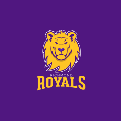 Yellow purple lion logo