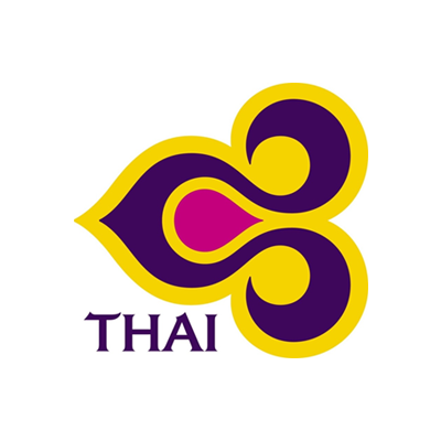 Yellow purple thai swirl logo