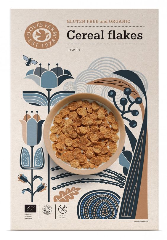 botanical farm cereal packaging