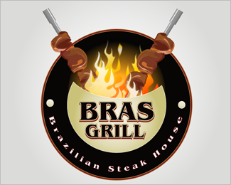 grill logos design, steak house logo