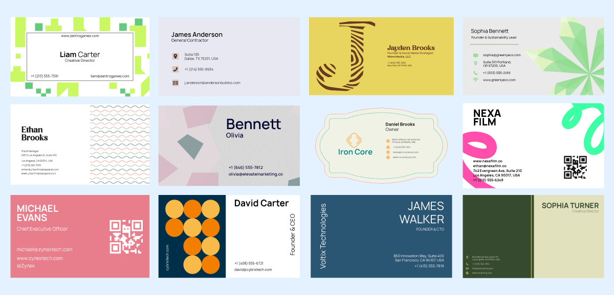 business card guide