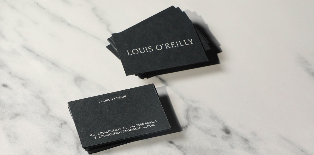 business card plain stock material