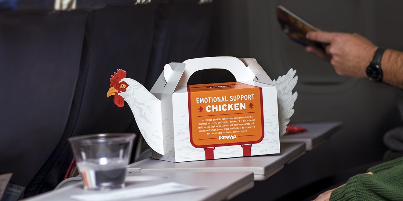 Popeyes Packaging for Holiday Traveler