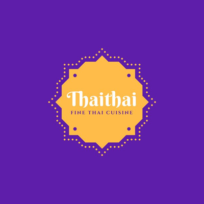 geometric shape yellow purple thai logo