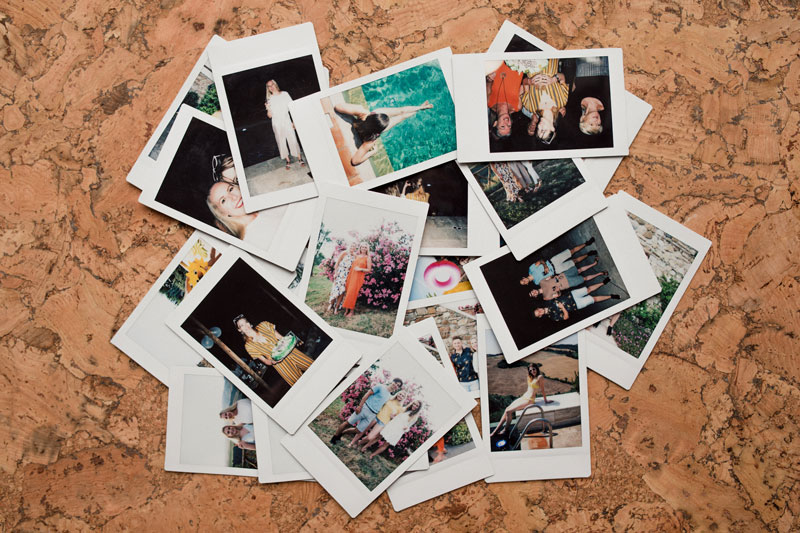 instant camera pictures of friends