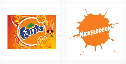 Fanta logo, Nickelodeon logo, ornage logos