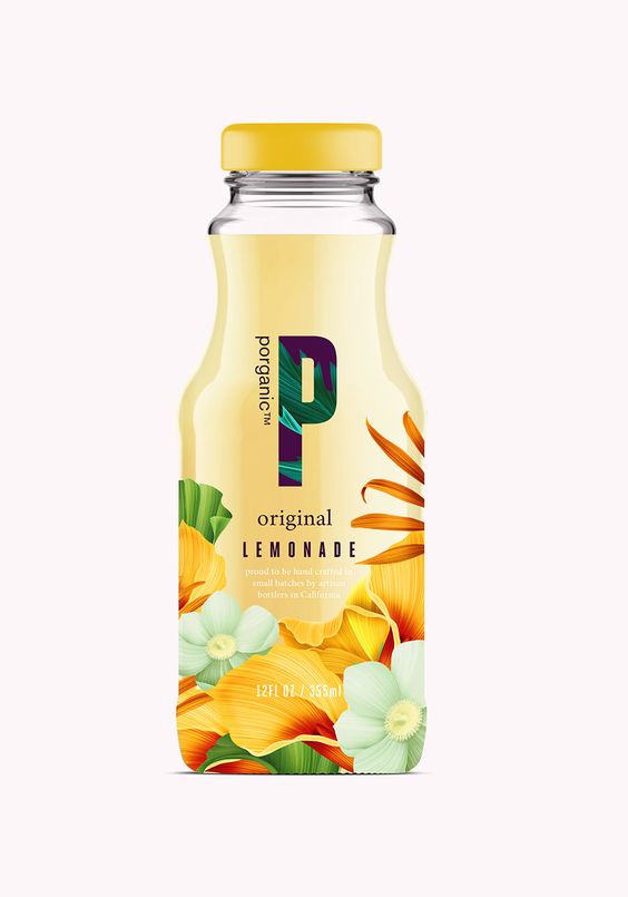 organic lemonade botanical bottle