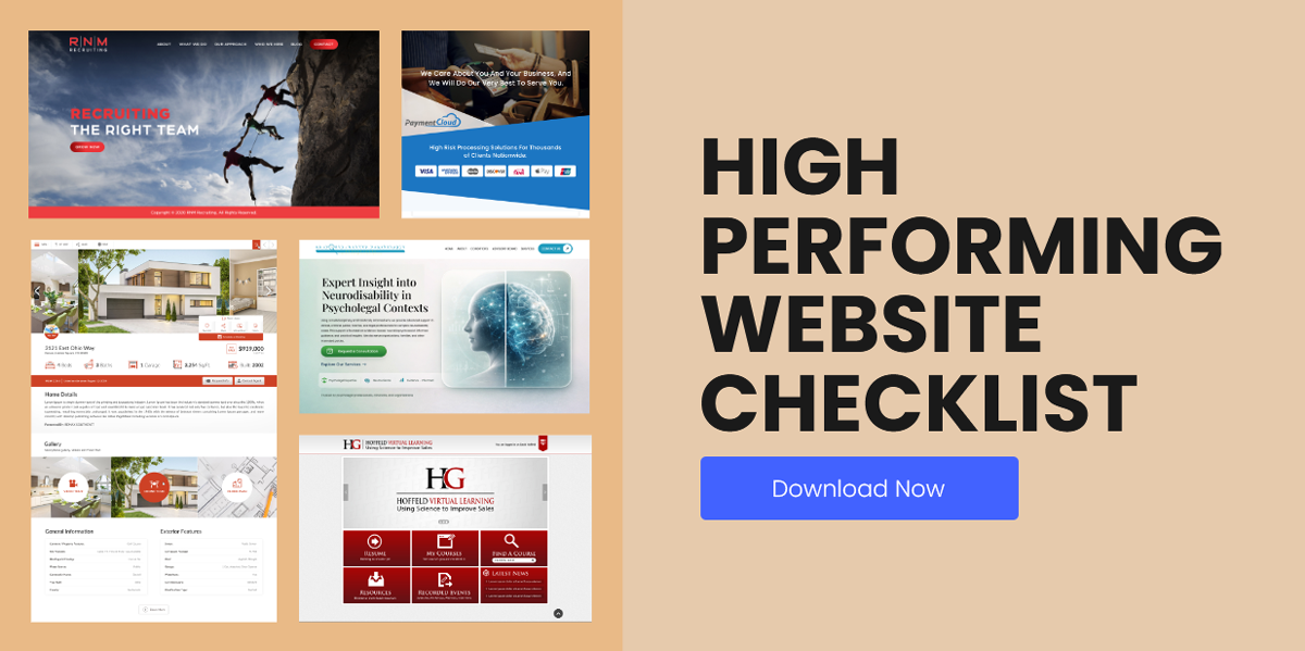 High performing wesite checklist