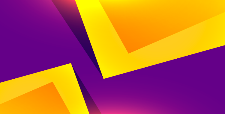 purple and yellow logos