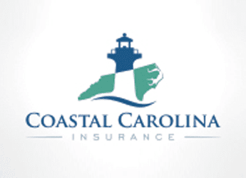 lighthouse on ocean waves logo design for insurance company
